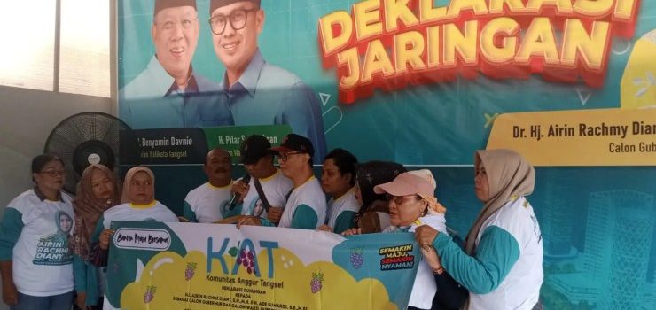 Komunitas Anggur Tangerang Selatan Gaspol Dukung Airin-Ade Sumardi dan Benyamin-Pilar